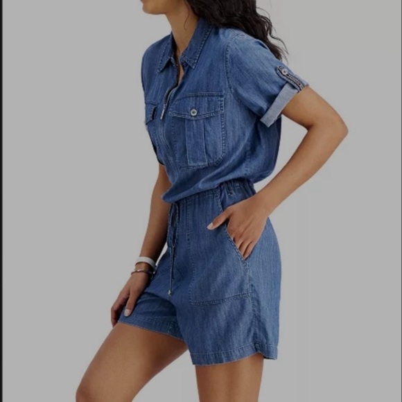 Tommy Hilfiger - Chambray Utility Romper- Size Large - Picture 11 of 12